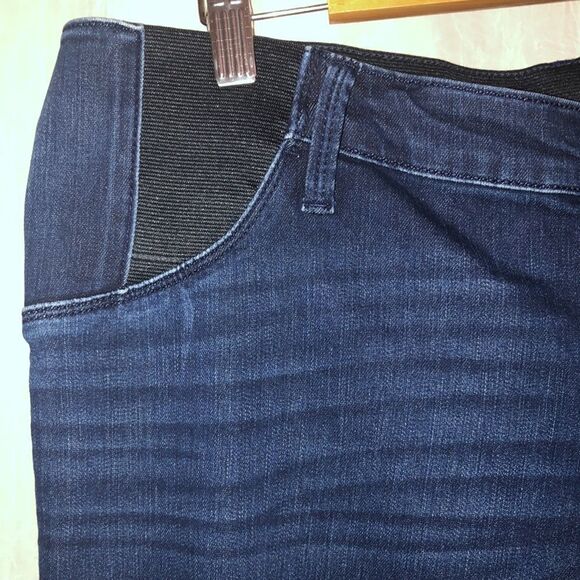 isabel 12 Dark Wash Blue Maternity Skinny Jeans - Picture 5 of 16